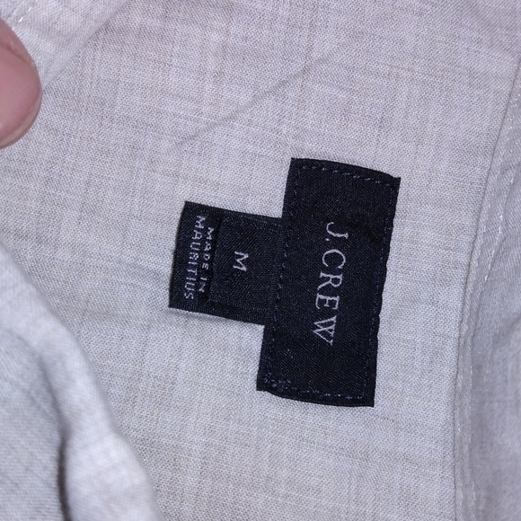 Men's j crew button up medium gray blue shirt